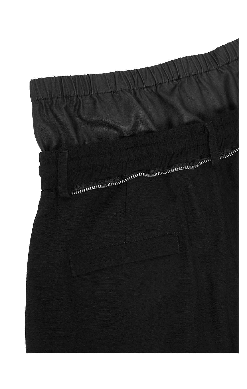 RELABEL Double Waist Splicing Loose Eight-point Trousers