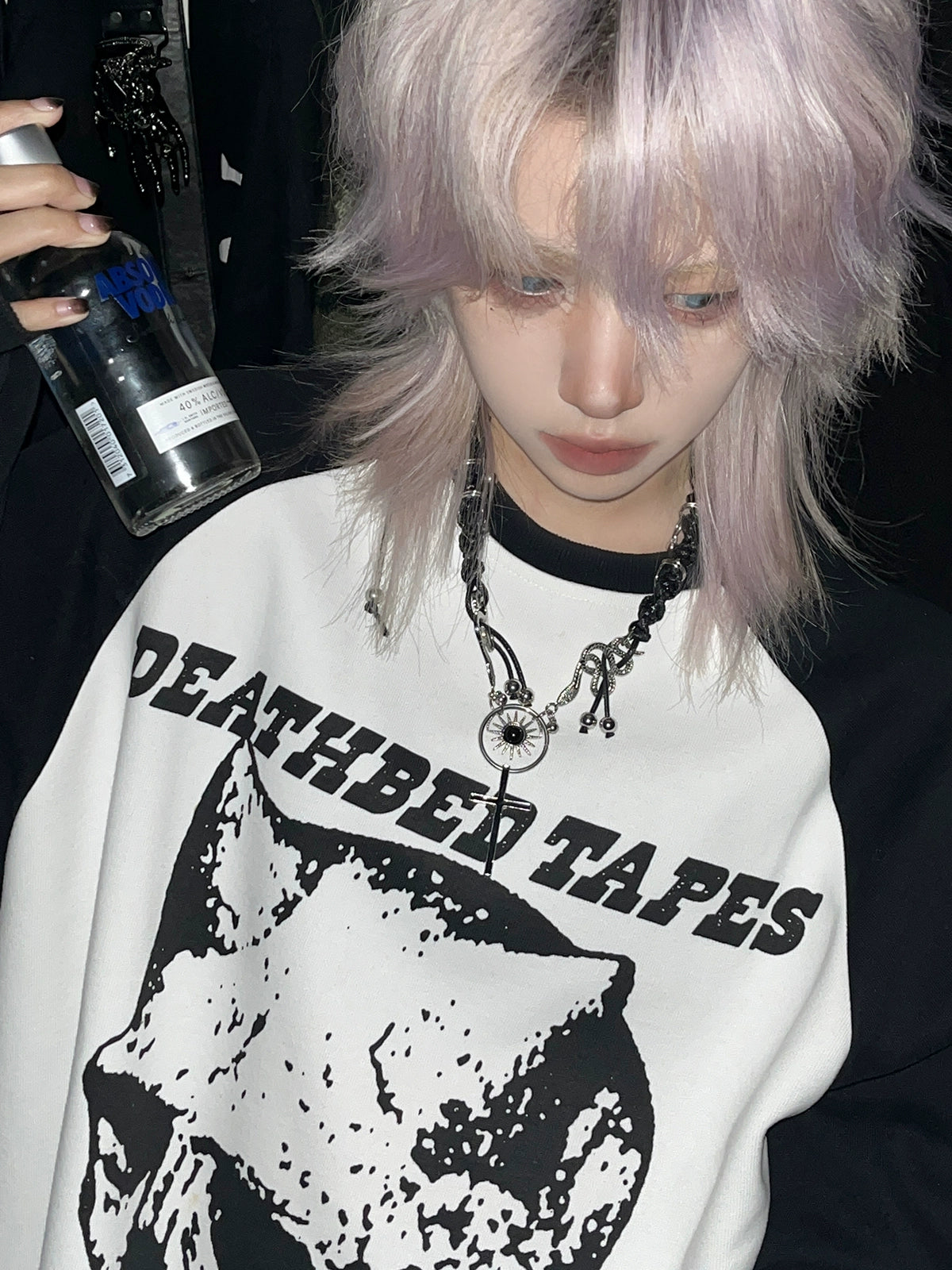 WETBODY Dark Street Loose Skull Top