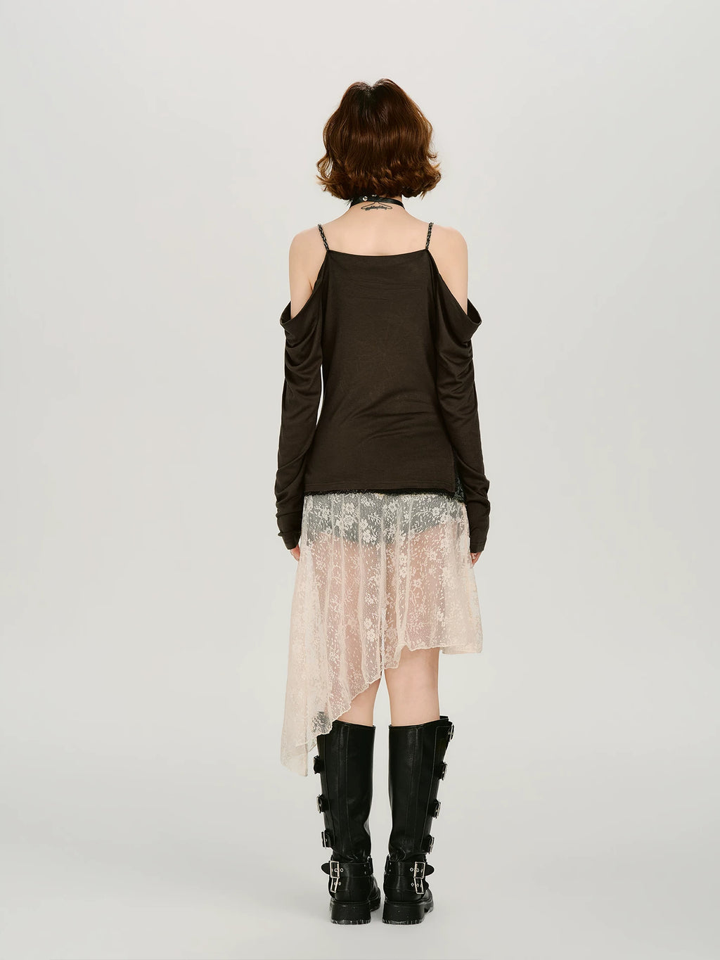 Girlyhalo Slim Fit Versatile Long Sleeve Suspender