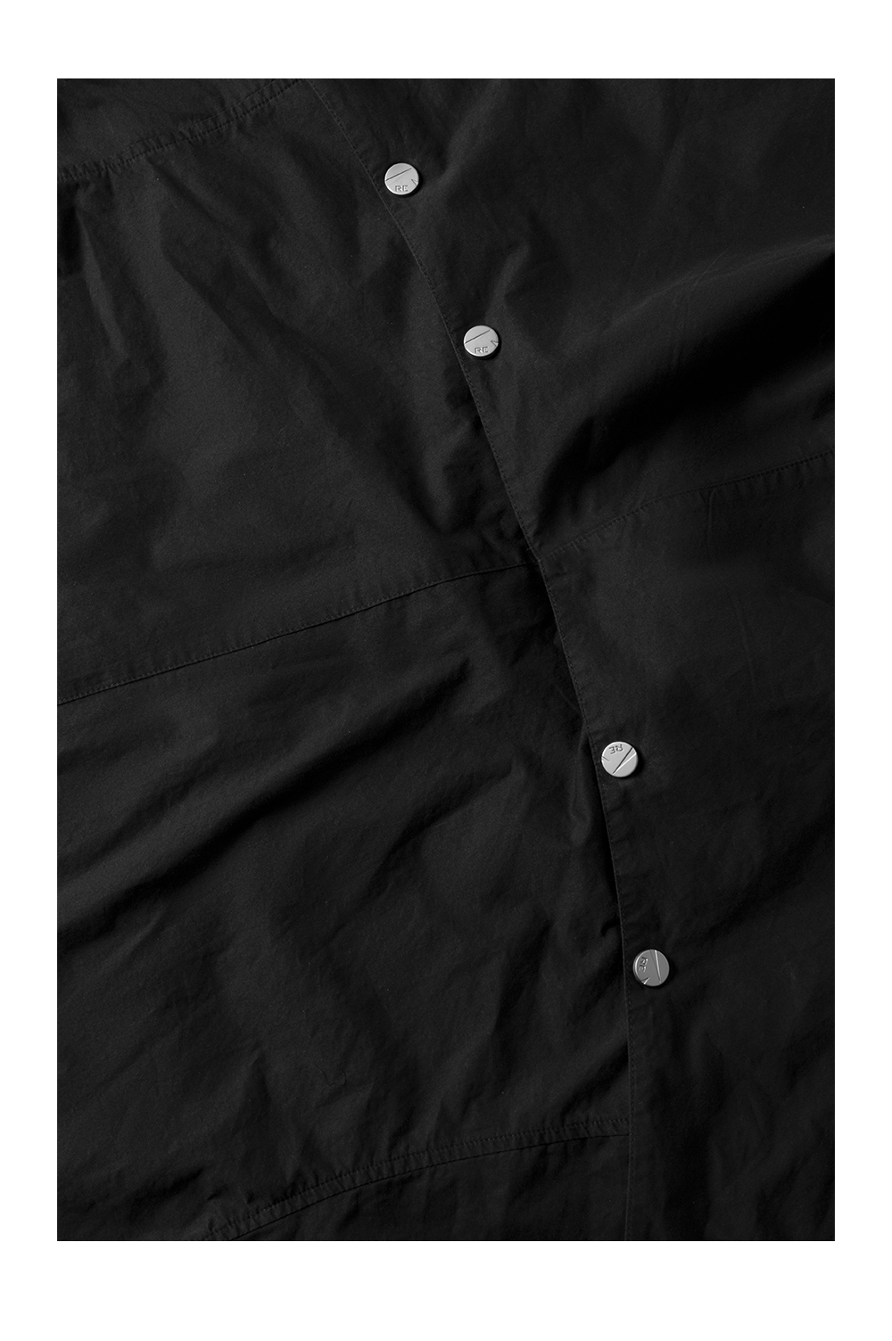 RELABEL Beaded Pleated Removable Hood Shirt