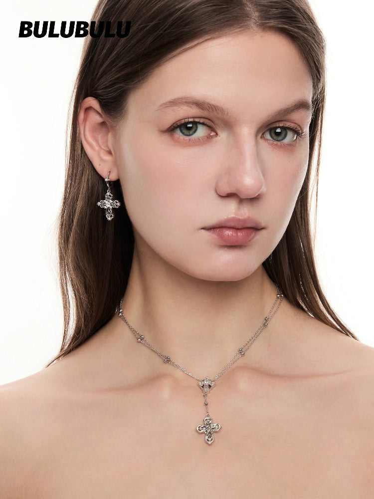 BULUBULU Pendant Cross Double Necklace