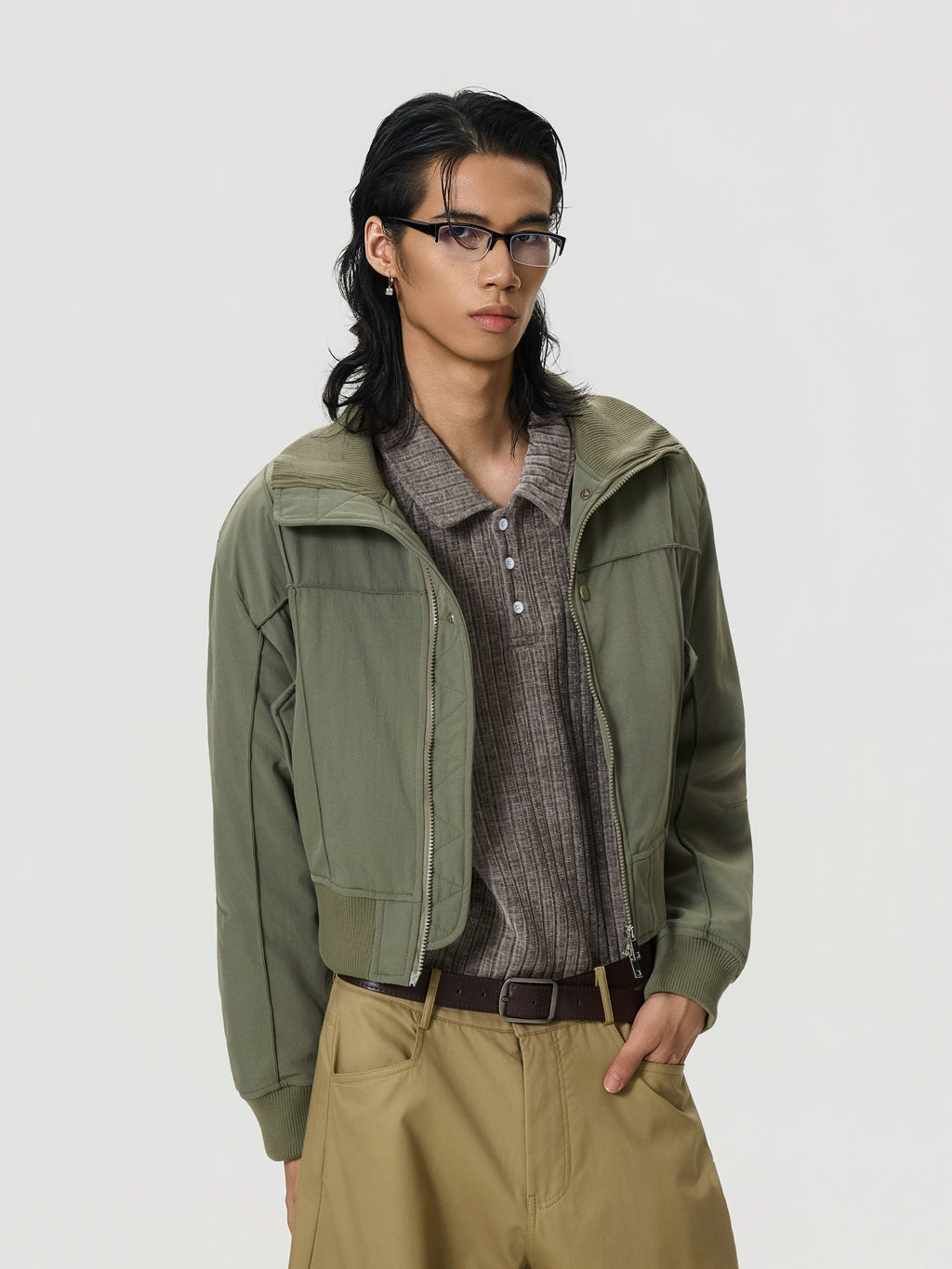 BTSG Vintage Stereo\ Short Wide Stand-Up Jacket