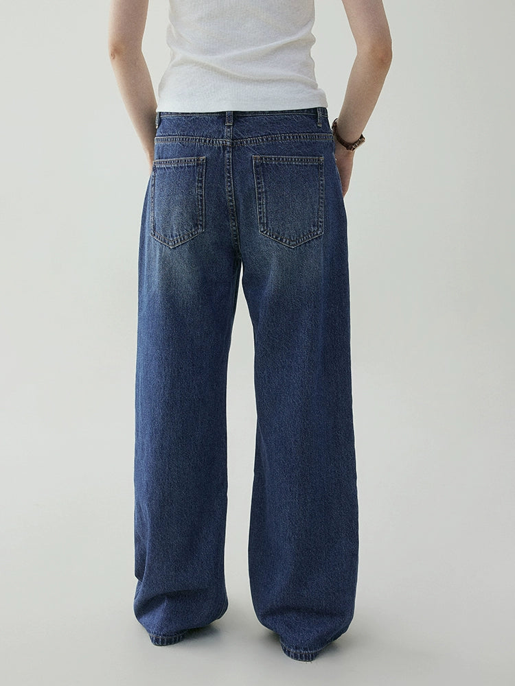 VOOE Vintage Loose Wide Leg Casual Jeans