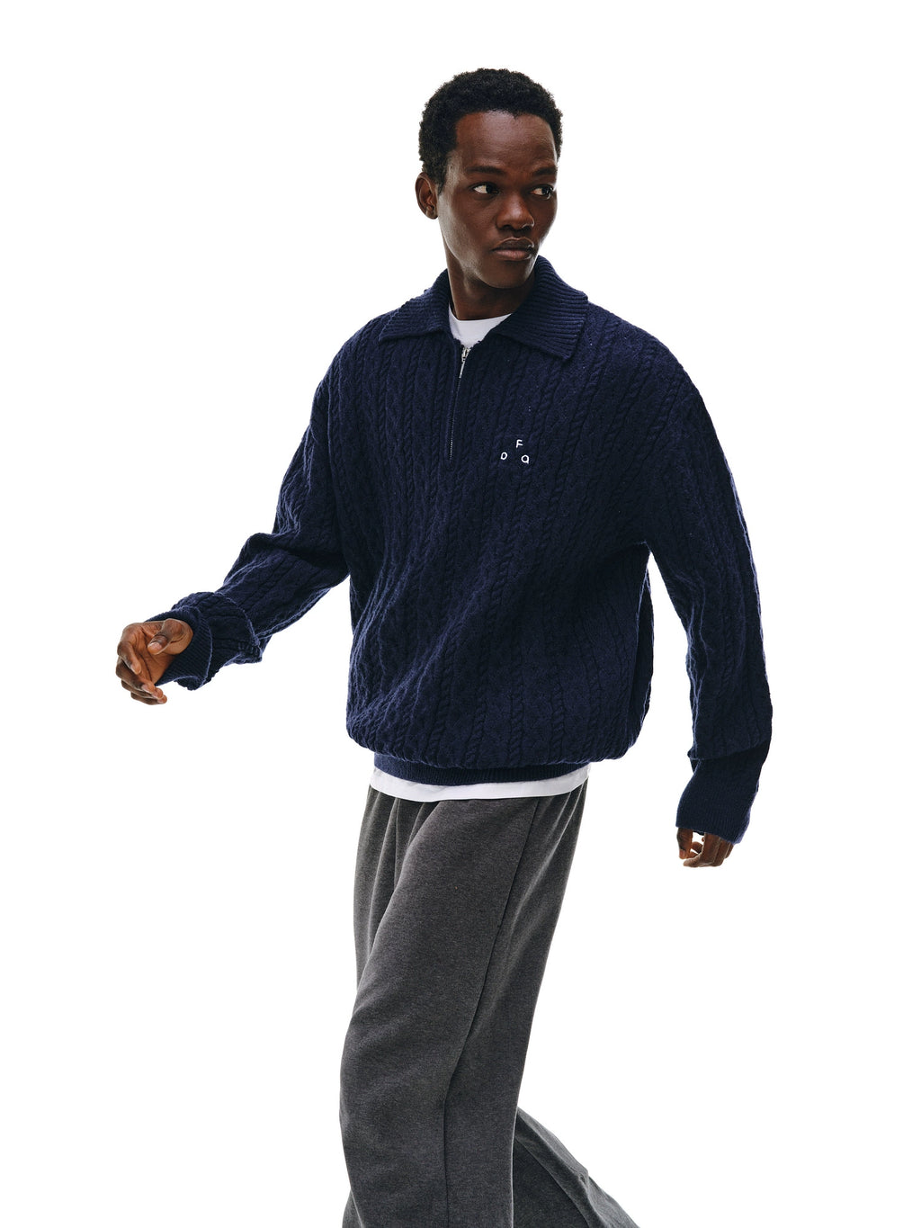 FPA Twisted Lapel Casual Sweater