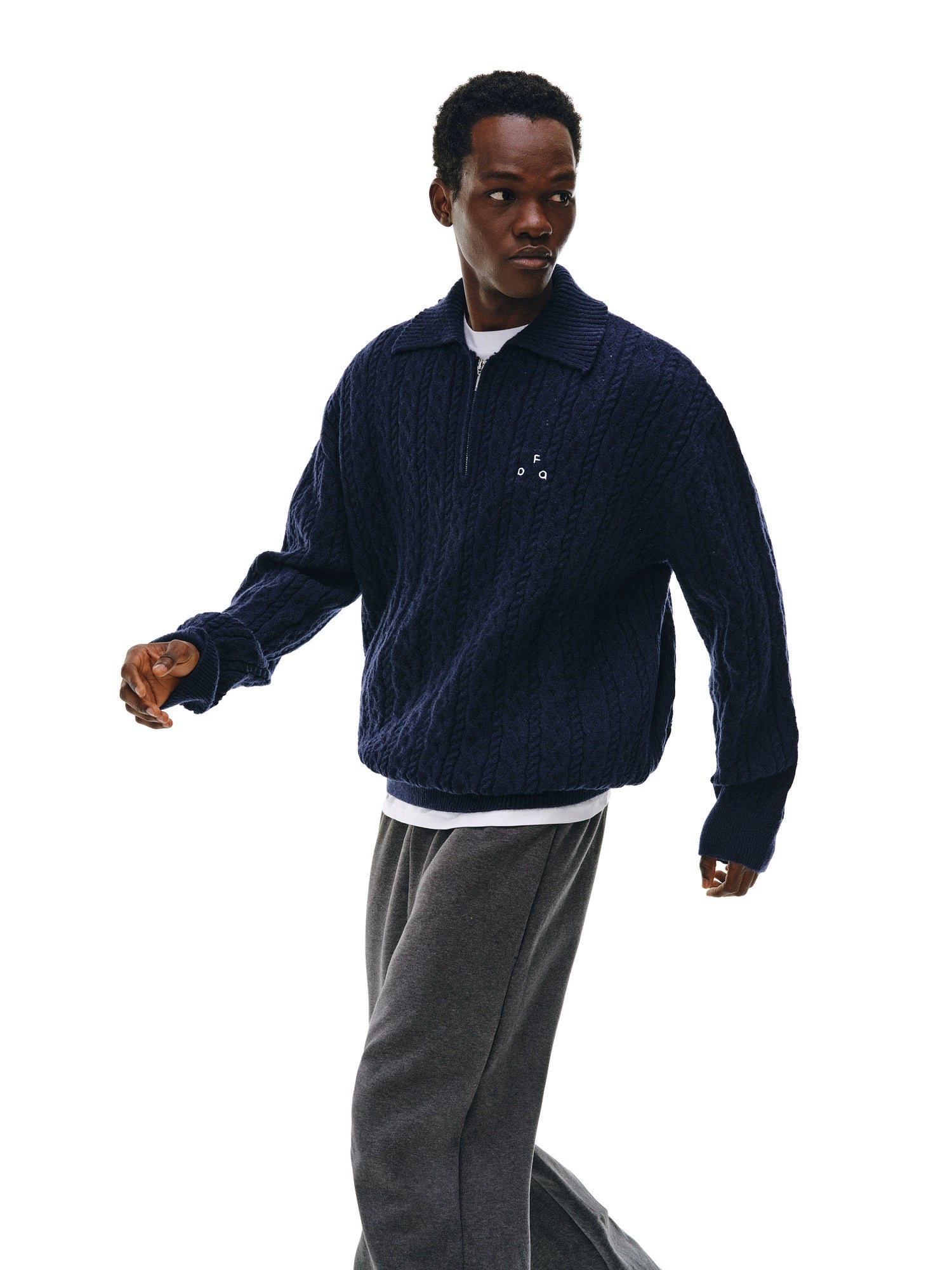 FPA Twisted Lapel Casual Sweater