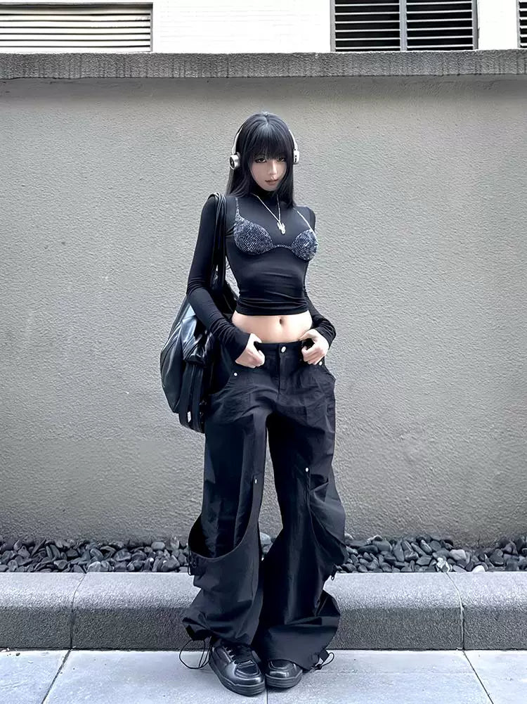 RELABEL Vintage Drawstring Loose Overalls