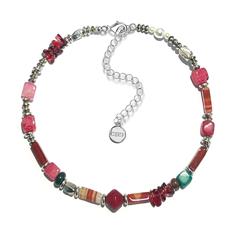 1JINN Temperament Versatile Natural Colored Stone Necklace