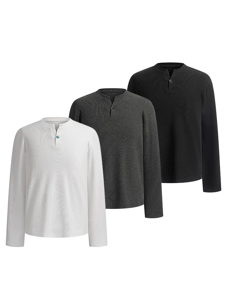 DM Tenacious Front Shoulder V Neck Casual Long Sleeve