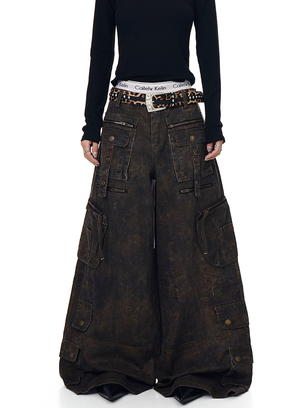 BLACKLISTS Old Tie-dye Multi-pocket Cargo Pants