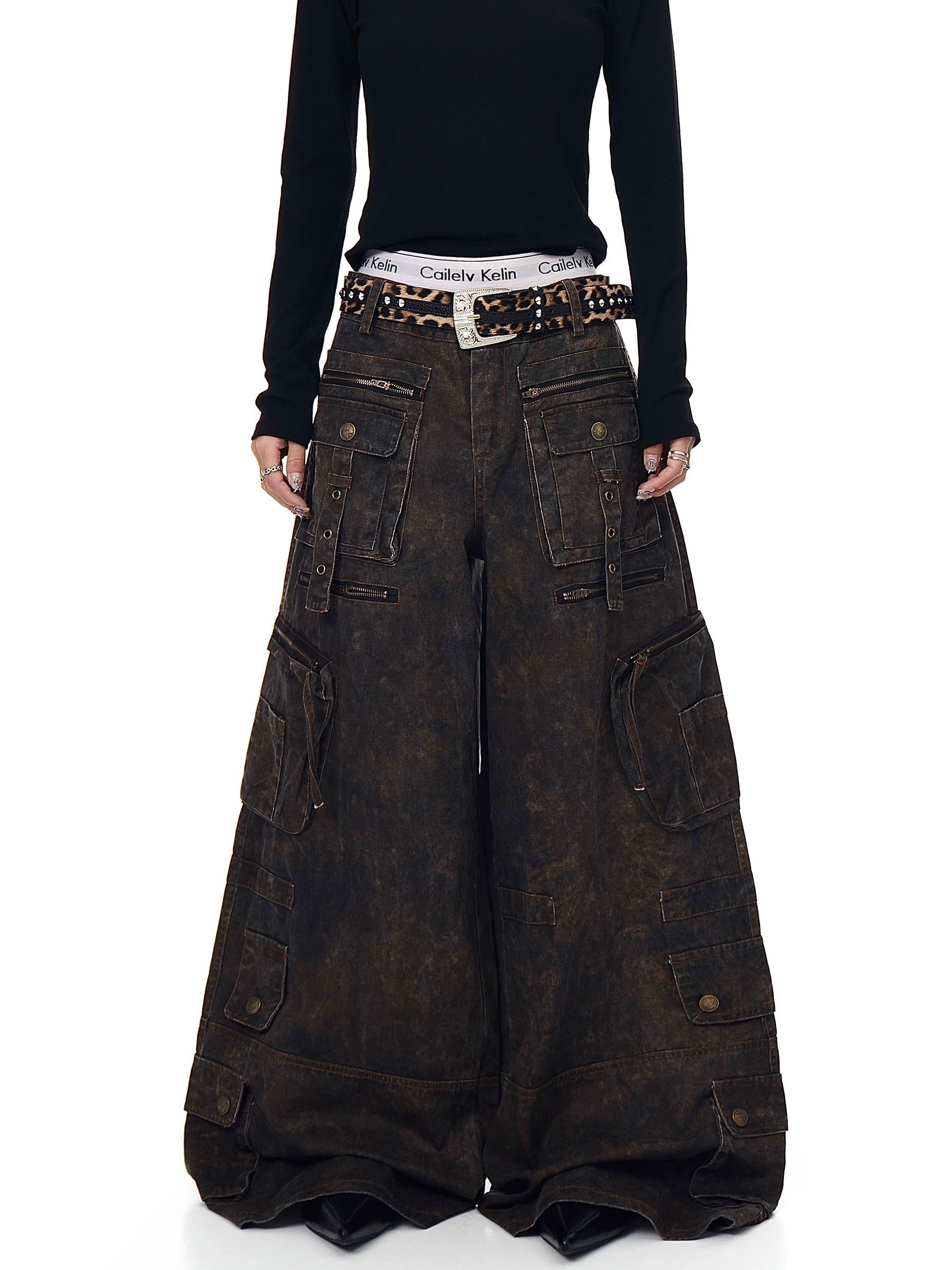 BLACKLISTS Old Tie-dye Multi-pocket Cargo Pants