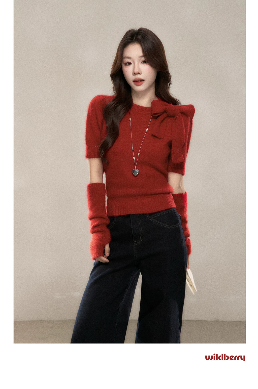 Wildberry Crew Neck Bow Sweater