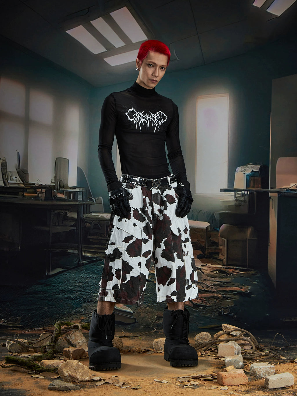 NOMANIAI Big Pocket Loose Cow Seven-Point Overalls