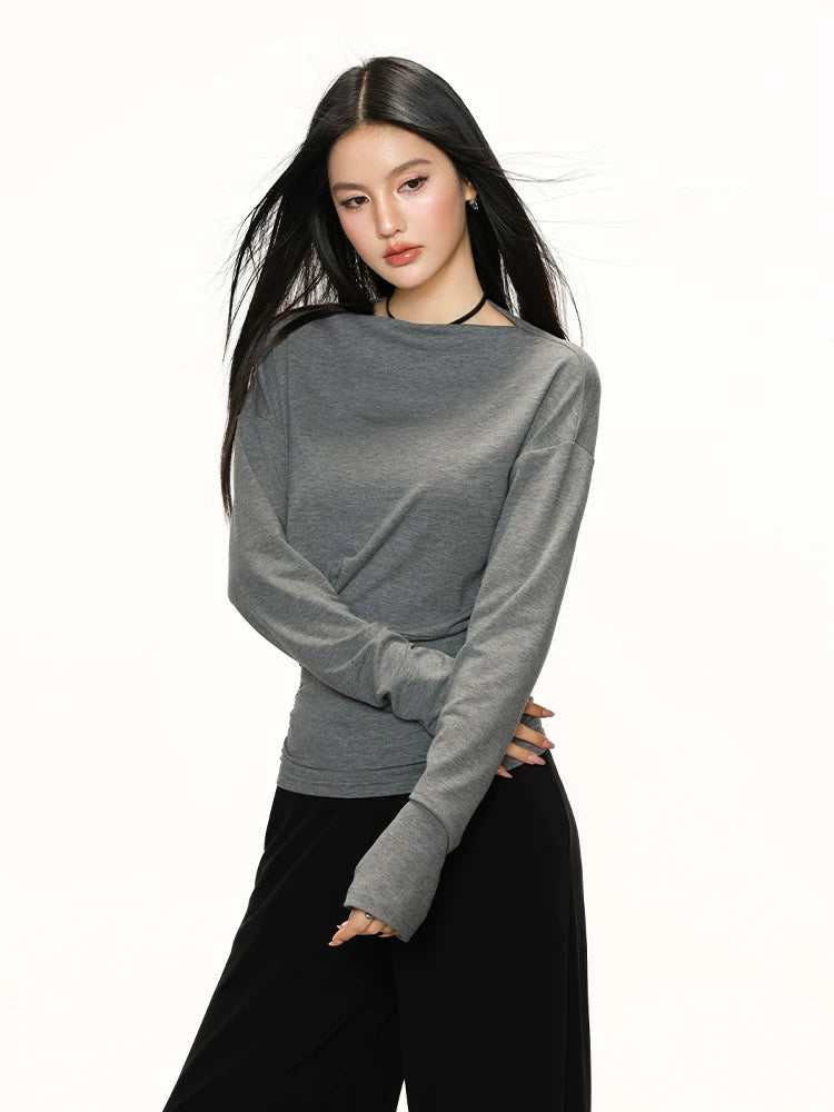 Cherry Melody Waist Thin Senior Feeling Base Long Sleeve (Clearance)