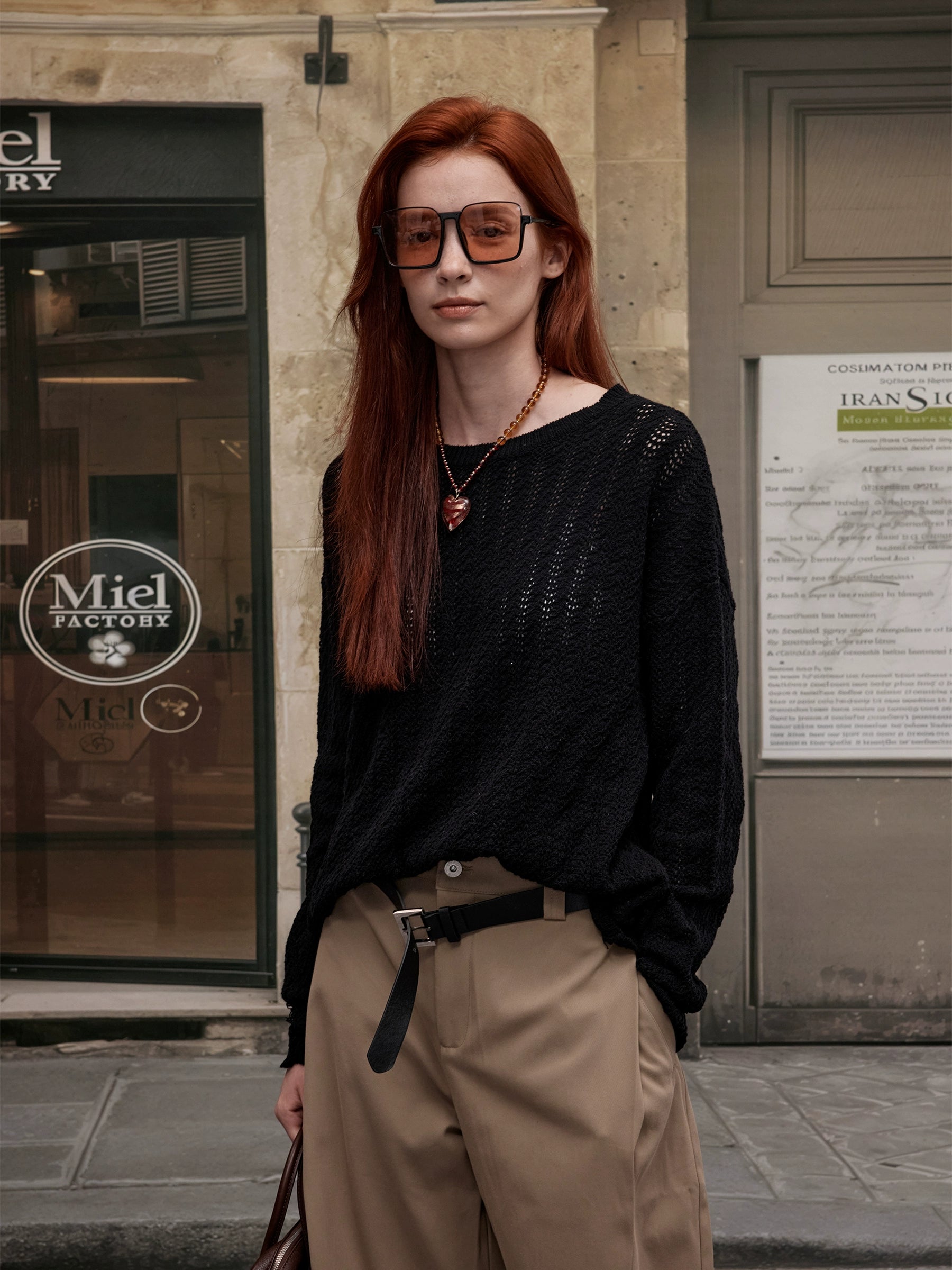 MADWITCH Hollow-out Knitted Sweater