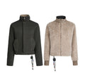 Saimt Workwear Style Short Stand Collar Zipper Jacket