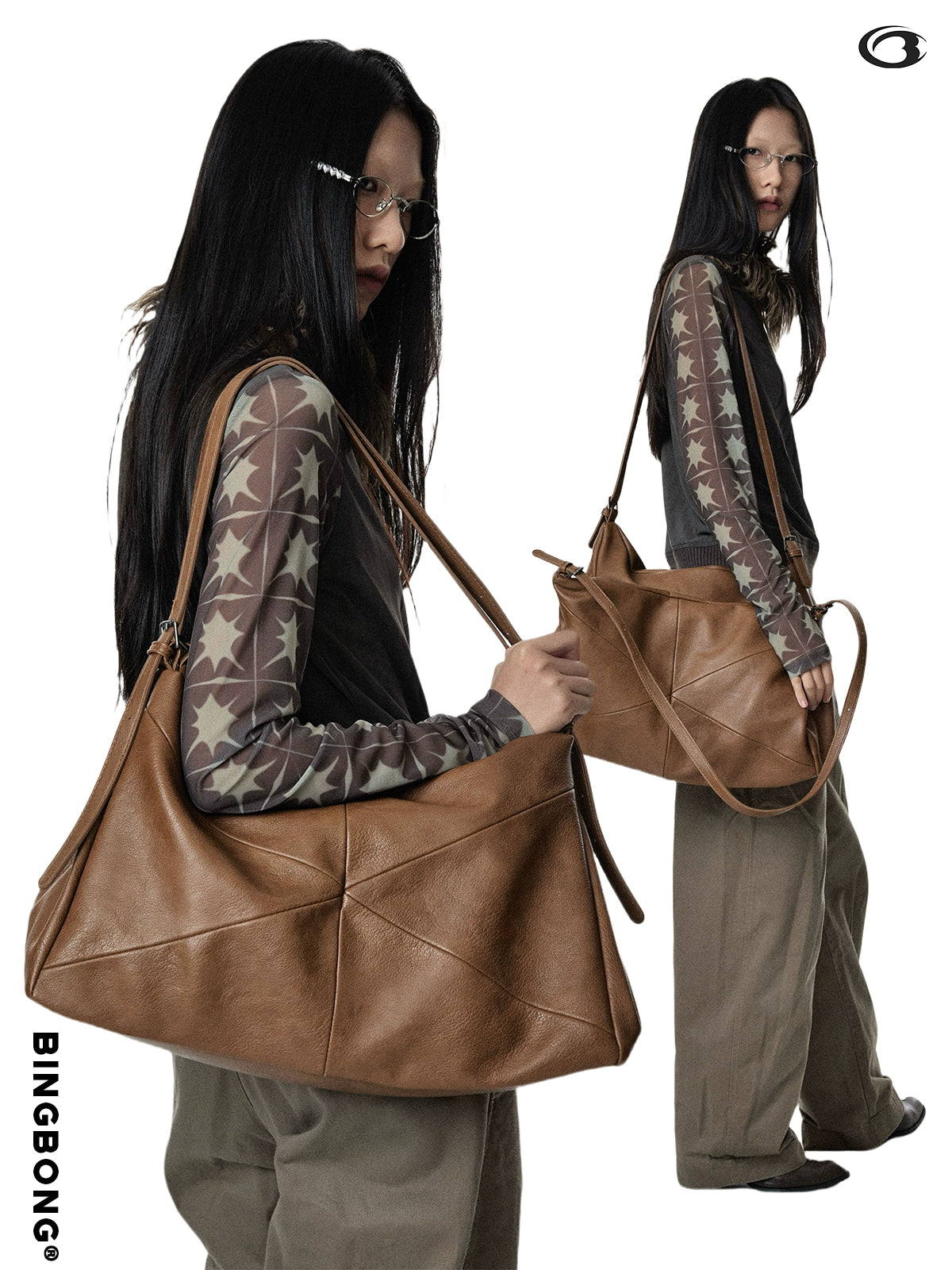 BINGBONG Large-capacity Commuting Big Bag Lazy One-shoulder Crossbody