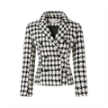 FINDYAWINGS Thousand Birds Plaid Short Jacket Skirt Set