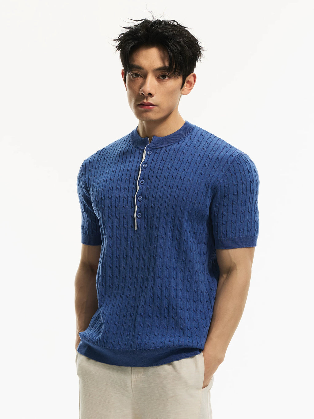 DAY NY Front Shoulder Casual Knit Tee