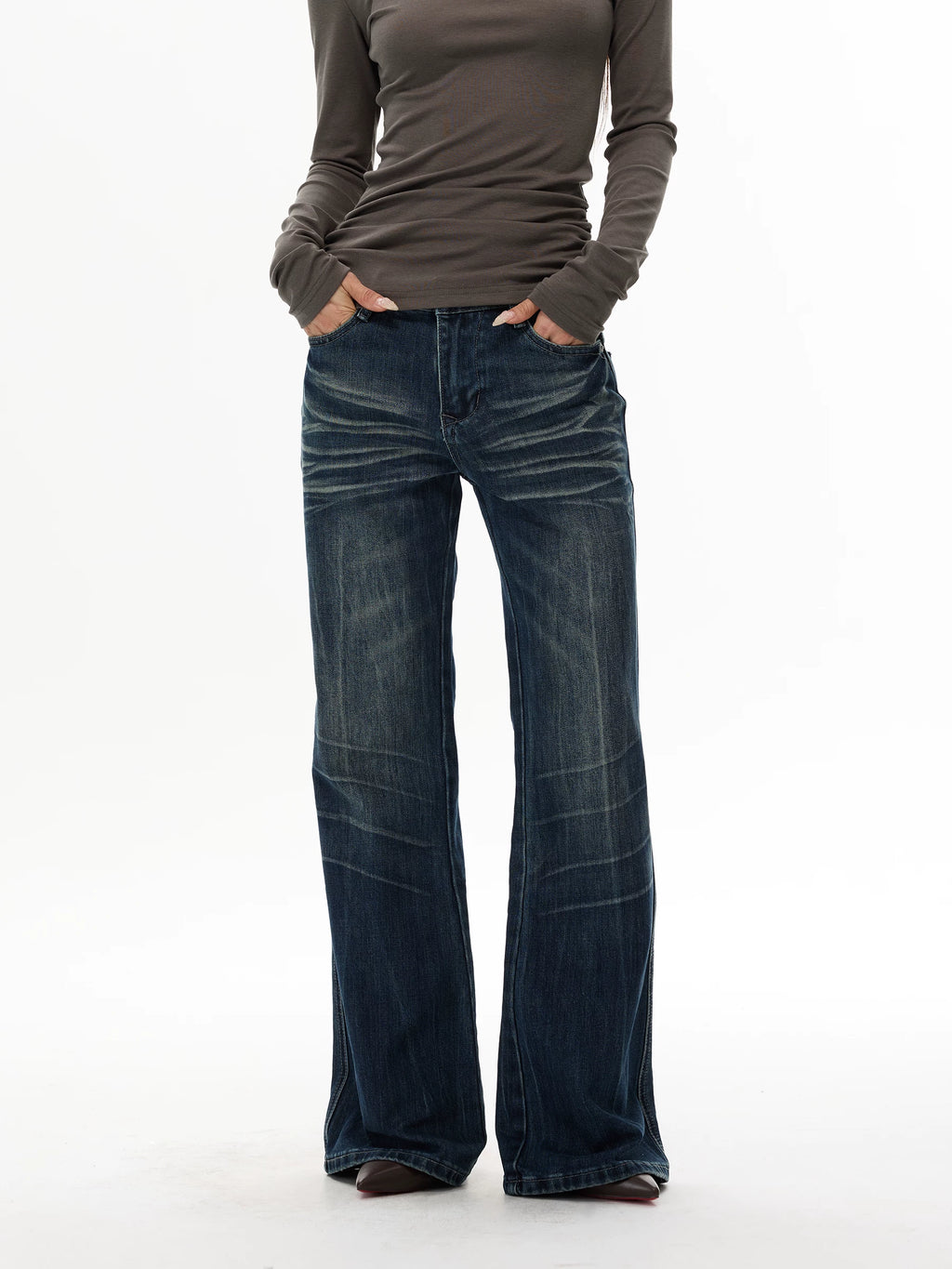 WLNEXT Casual Micro-Flared Jeans