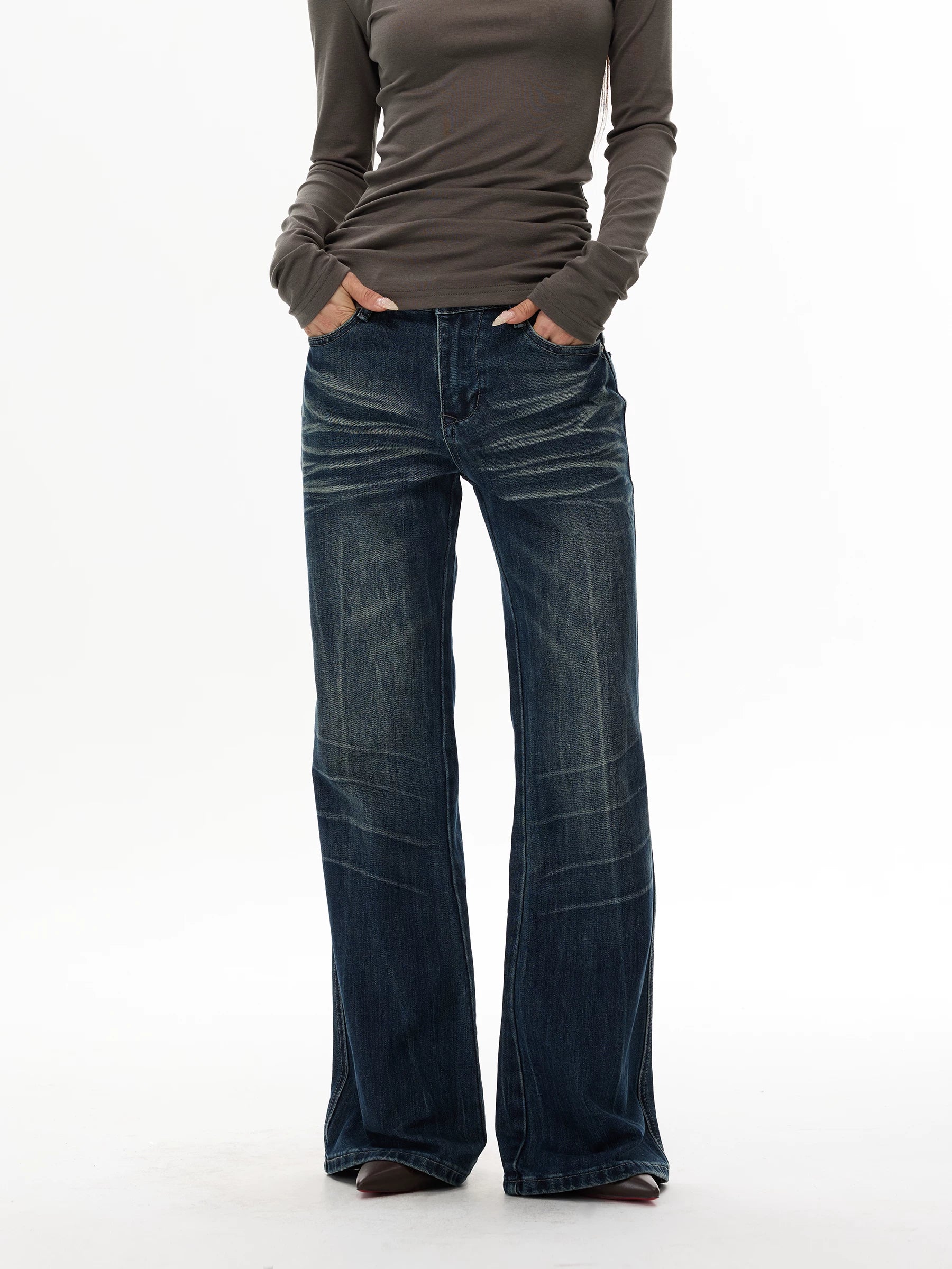 WLNEXT Casual Micro-Flared Jeans