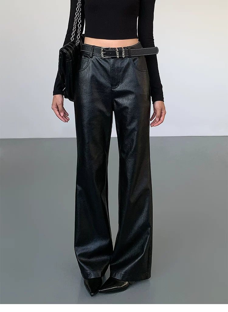 Ousph Casual Wide Leg Loose Thickened Straight Pants
