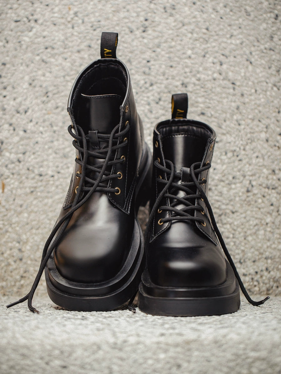 Maden High-top British Style Thick-soled Heightening Casual Tooling Boots
