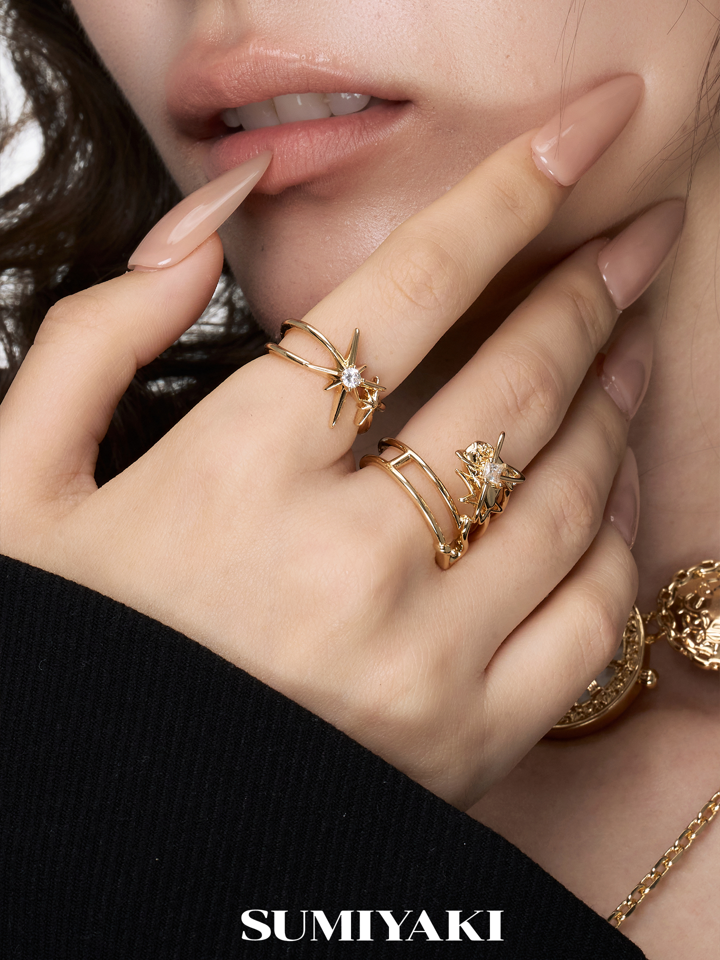SUMIYAKI Double-layer High-end Light Luxury Ring
