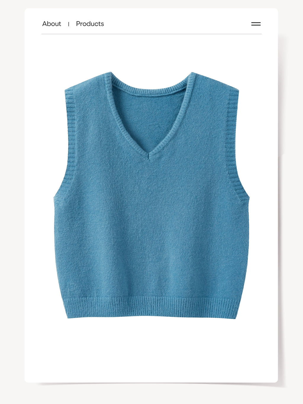 Cantonstory Vintage V-Neck Knitted Vest