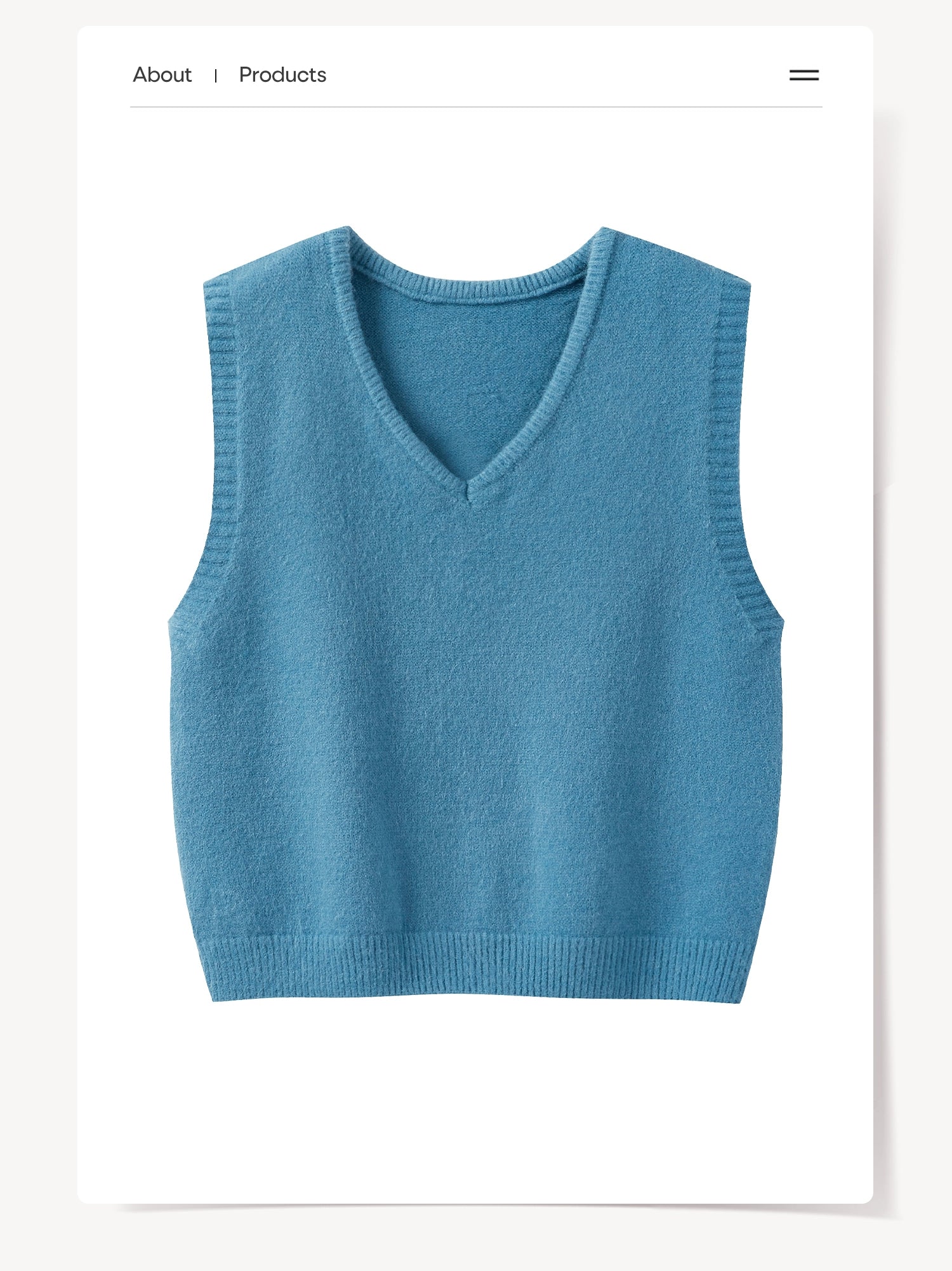 Cantonstory Vintage V-Neck Knitted Vest