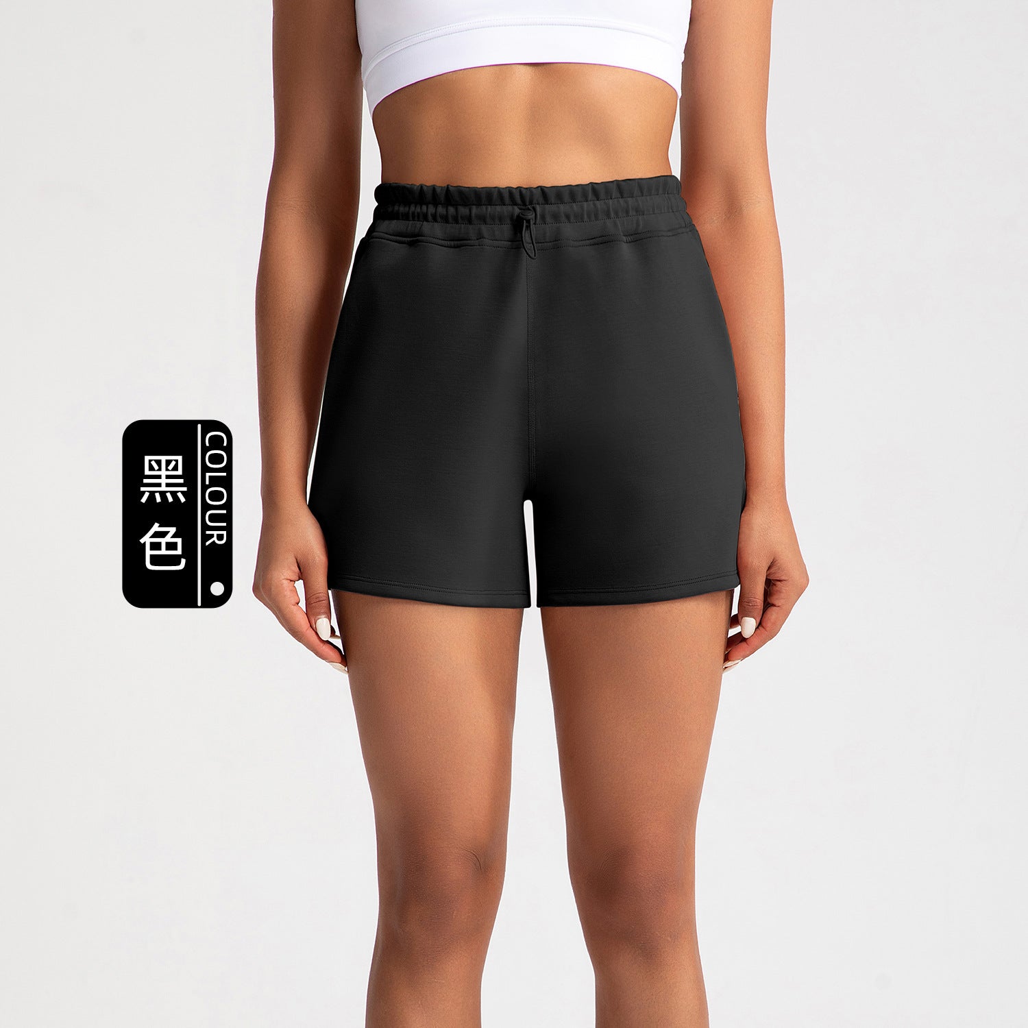 Athena Lulu High Waist Adjustment Buckle Fitness Yoga Shorts