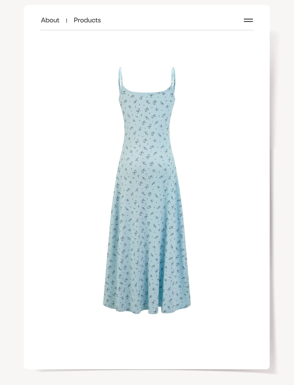 Cantonstory Temperament Floral Suspender Dress