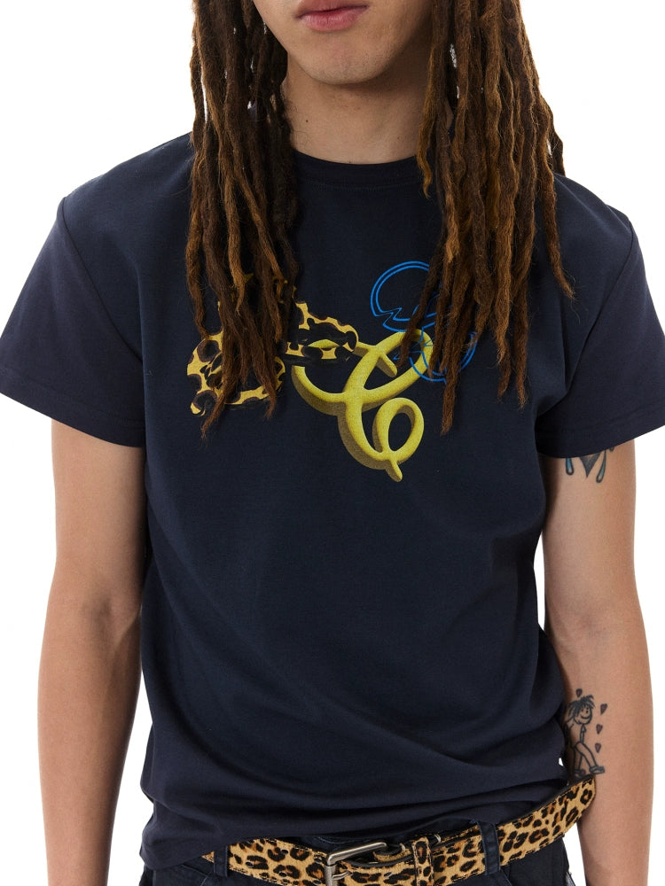 CRICLE CAGE Slim Print Short Slim Tee