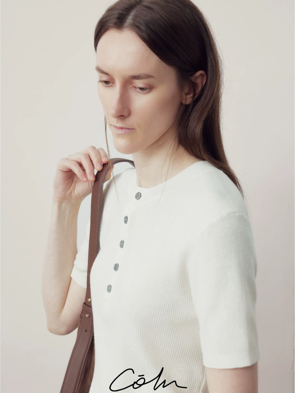 COLN Henry Collar Versatile Knitted Tee