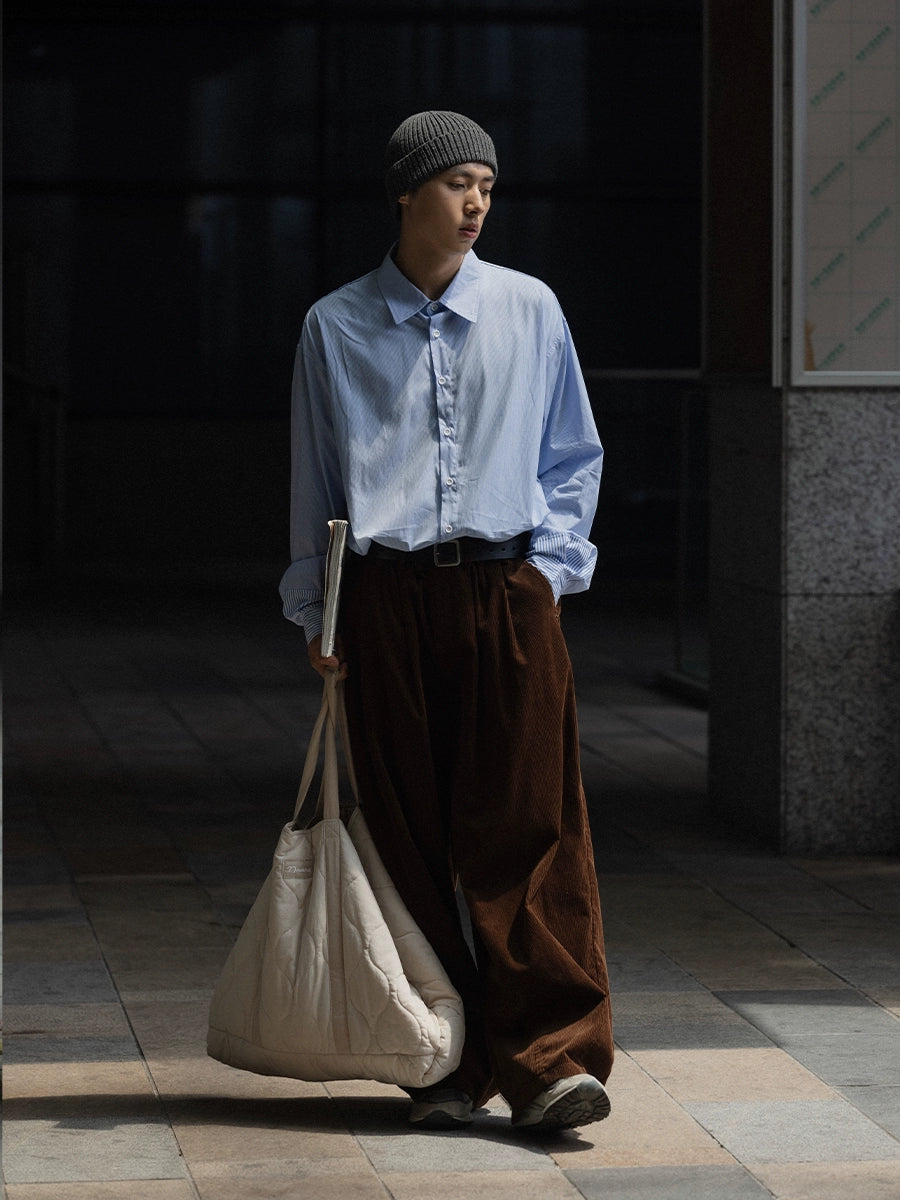 NOEARS Retro Corduroy Tooling Casual Trousers