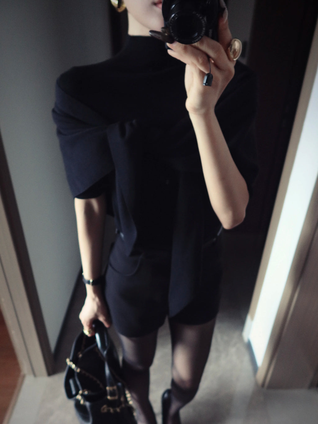 CHUYUQI Slim-fit Semi-turtleneck Bottomed Knitted Sweater