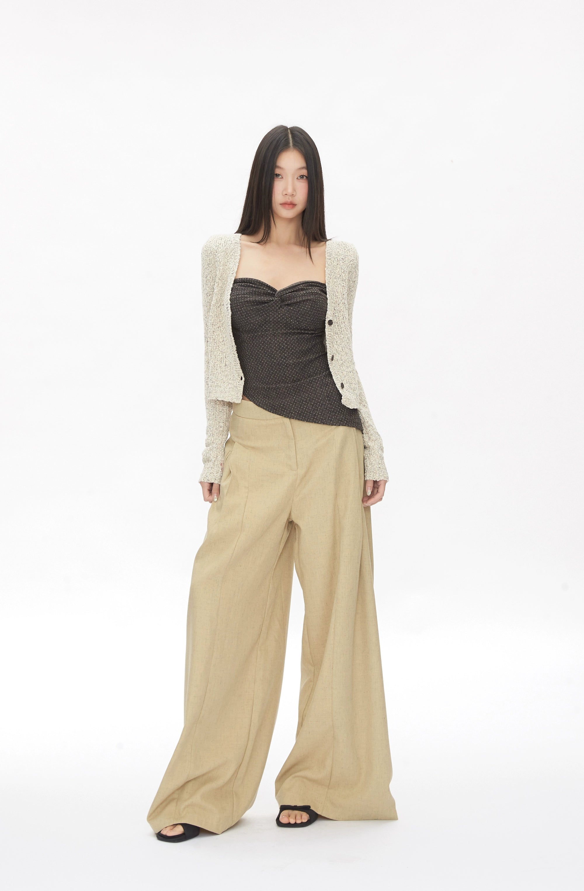 WITHMIN Suit Low-rise Loose Casual Straight-leg Pants