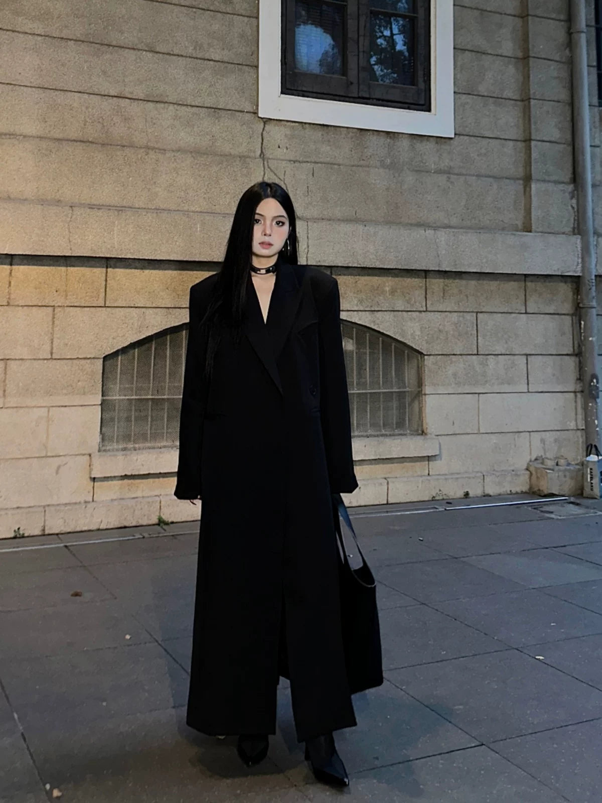 CHUYUQI High-end Aura Long Loose Blazer