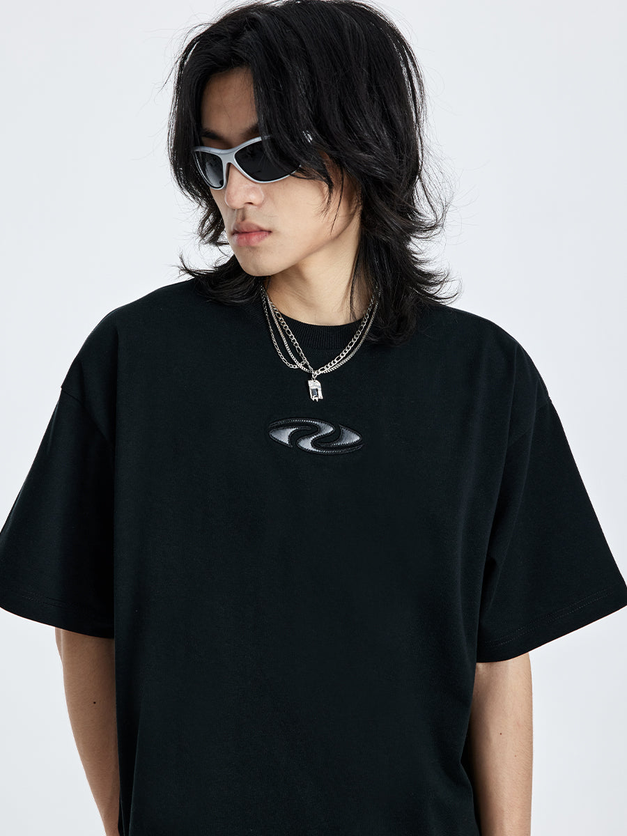 (NMK) Pioneer Embroidery Loose Heavy Tee