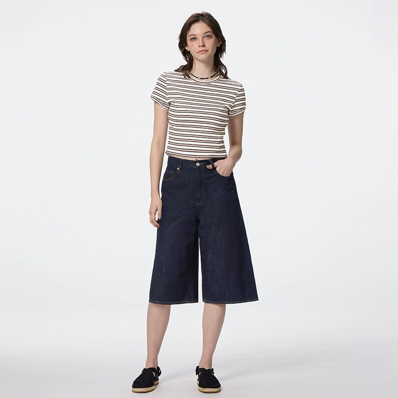 GU High Waist Retro Skinny Neutral Wide Leg Pants