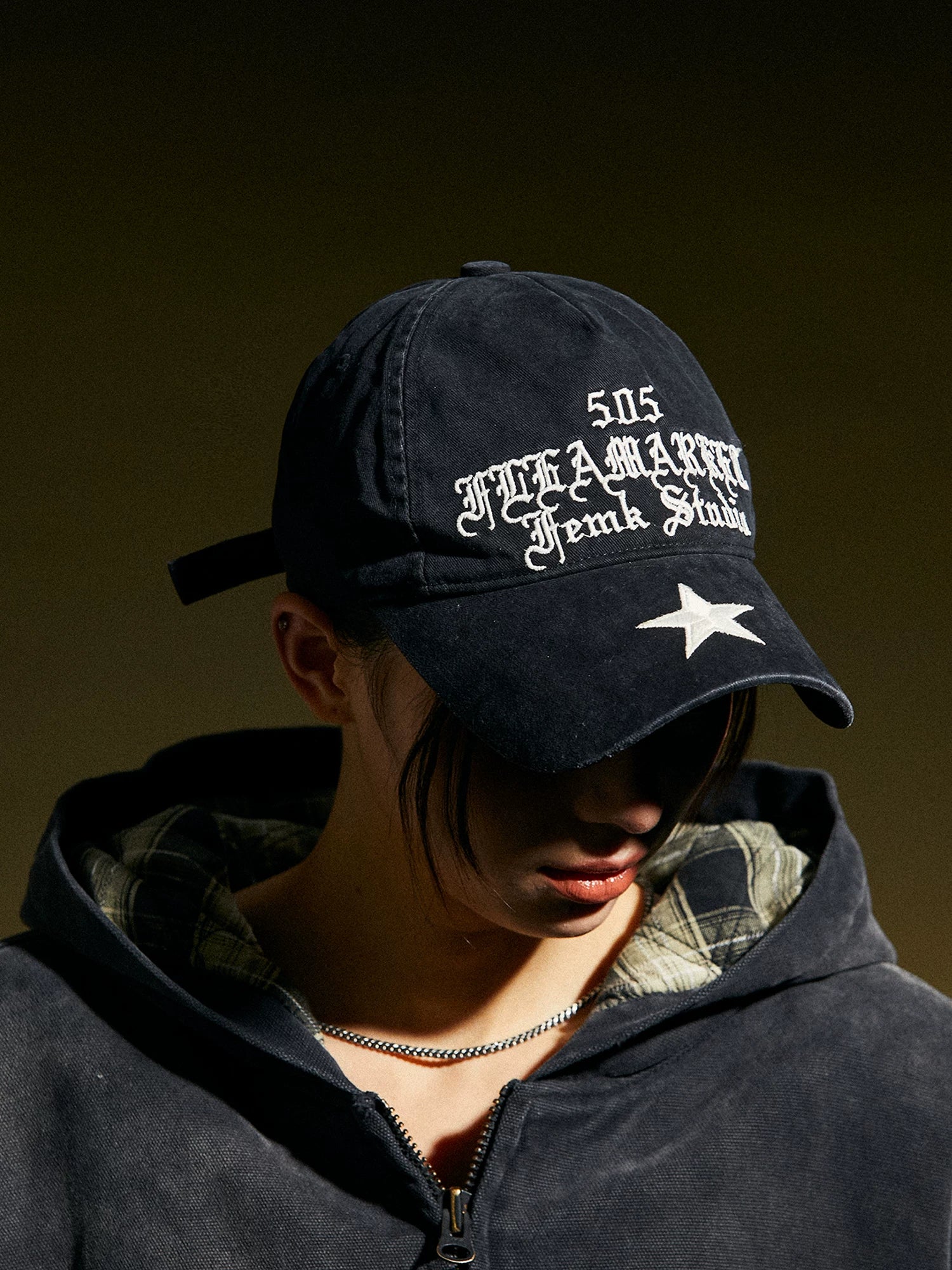 Fleamarket Embroidered Old Pentagram Baseball Cap