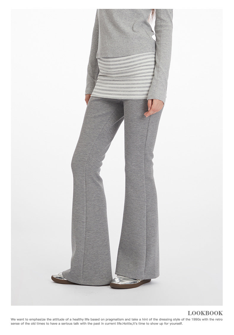 HeyHenry High Waist Small Foot Micro Flared Casual Pants