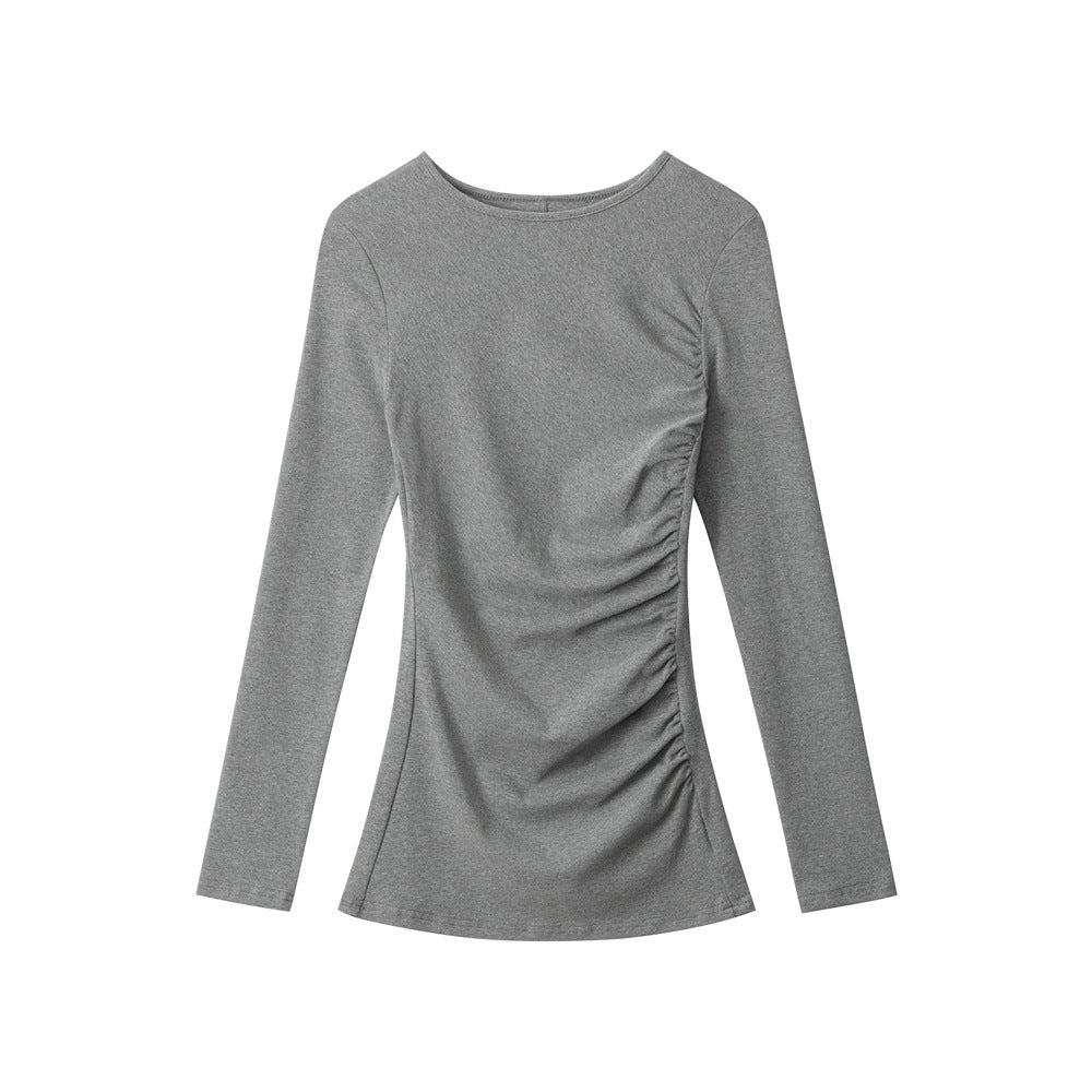 Nariele Pleated Slim Slim Long Sleeves