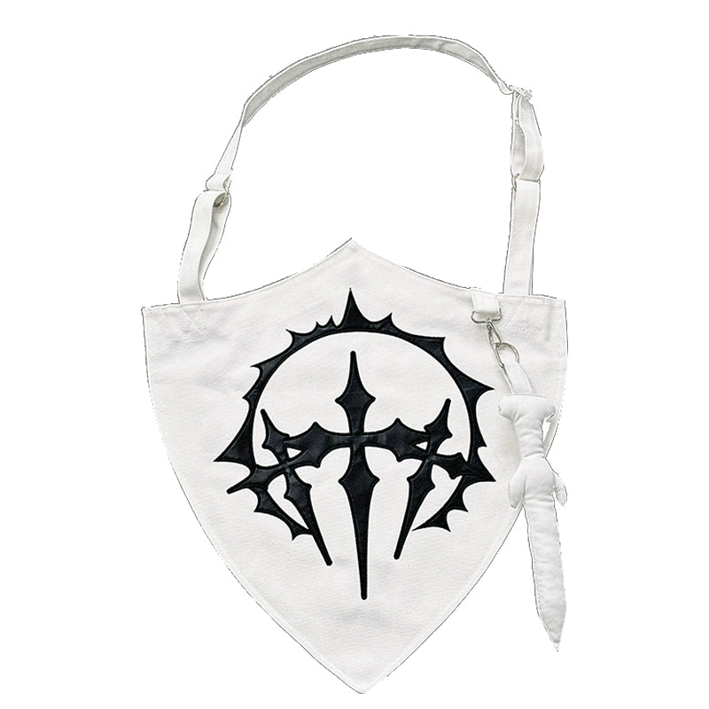 PAIKI Embroidered Versatile Denim Tote Bag