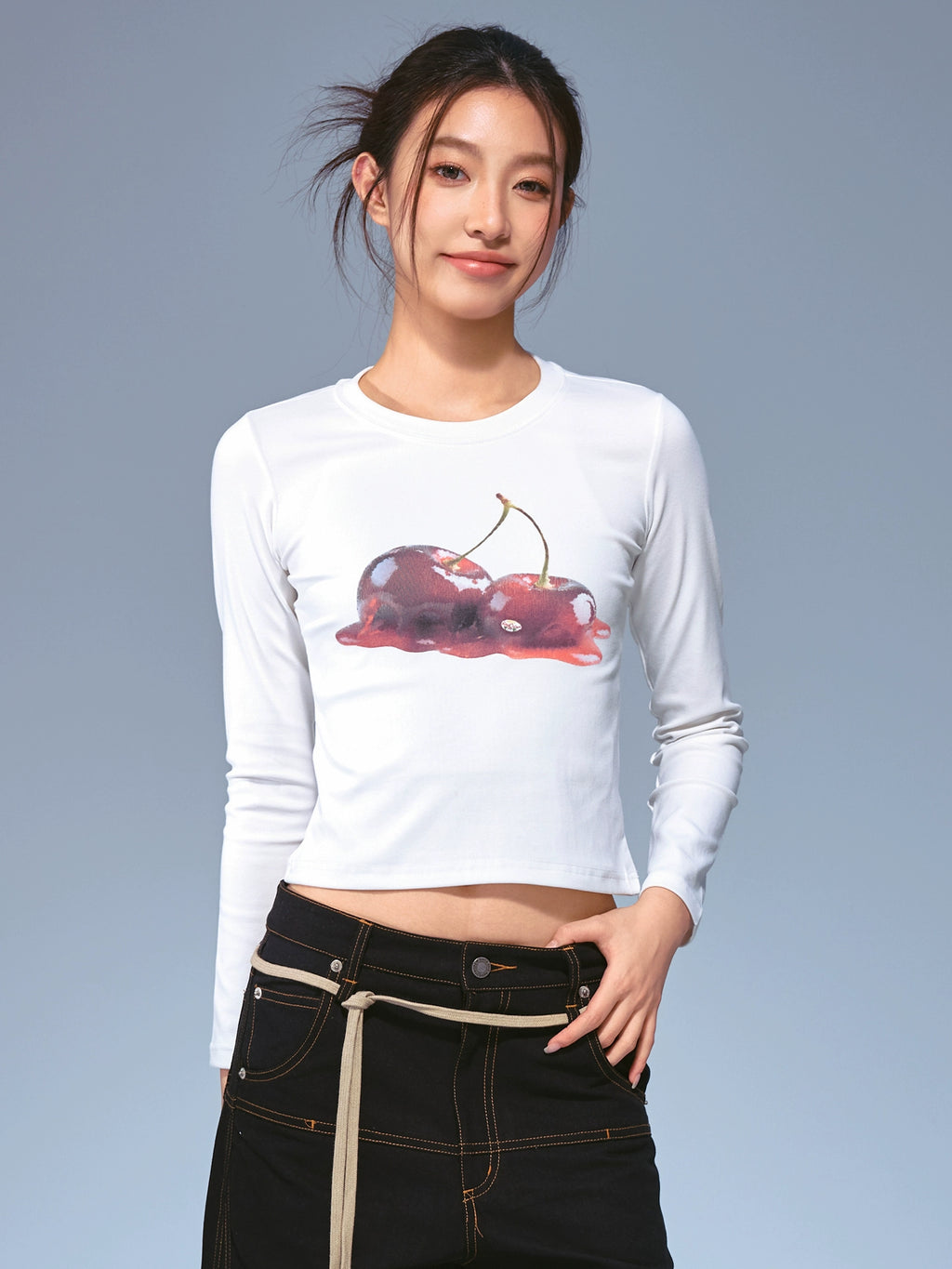 Remedy Fun Jam Print Front Shoulder Slim Short Long Sleeve