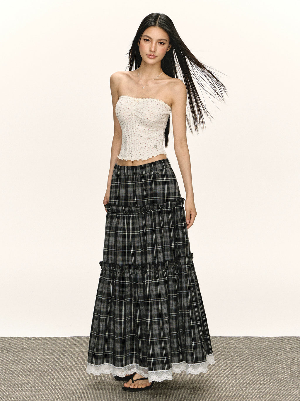 Ariseism Retro Plaid Skirt