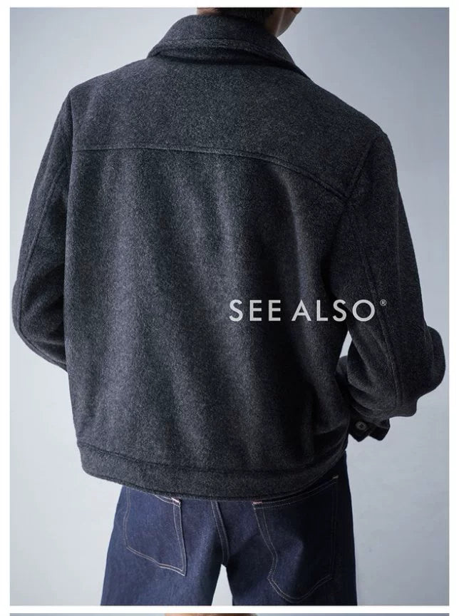 SEE ALSO Slack Silhouette Warm Woolen Jacket