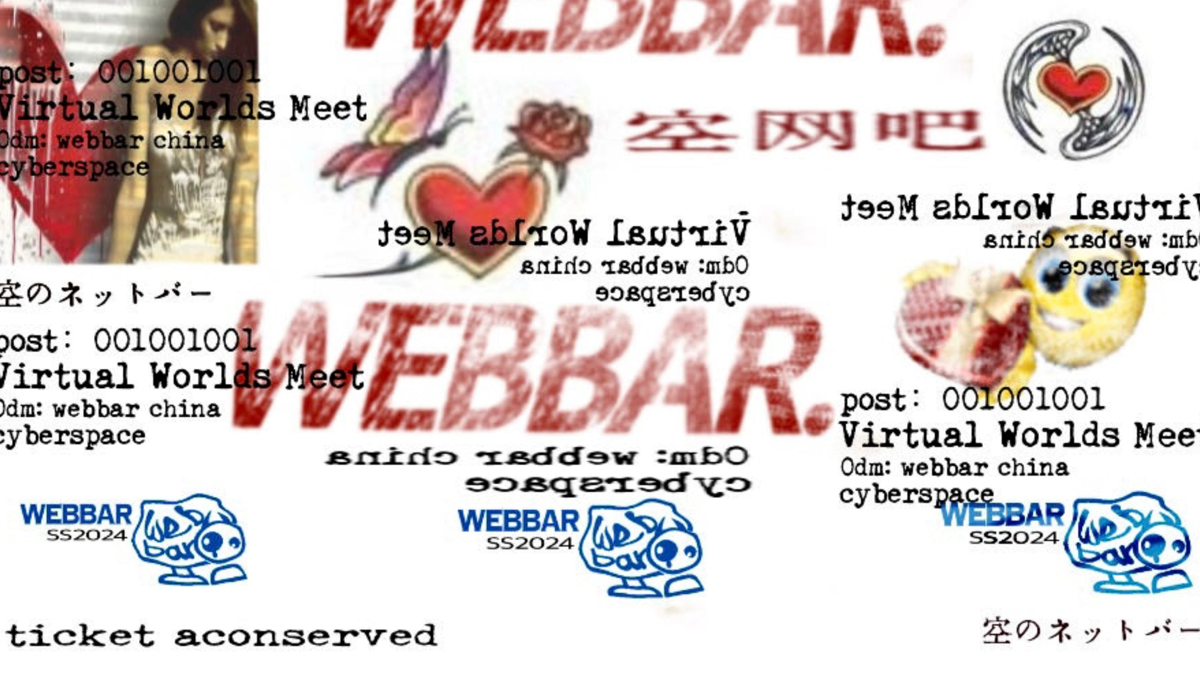 WEBBAR Two Dimensional Emotional Sense Atmosphere Shoulder Tee