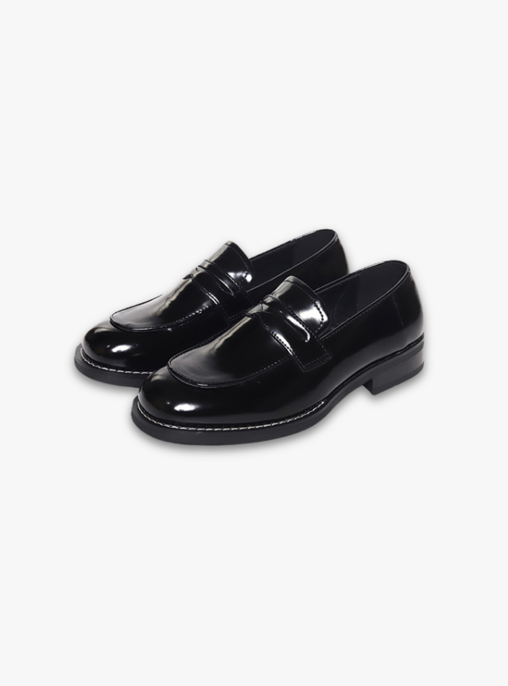 SHENLV STUDIO Minimalist Open Round Head Leather Shoes