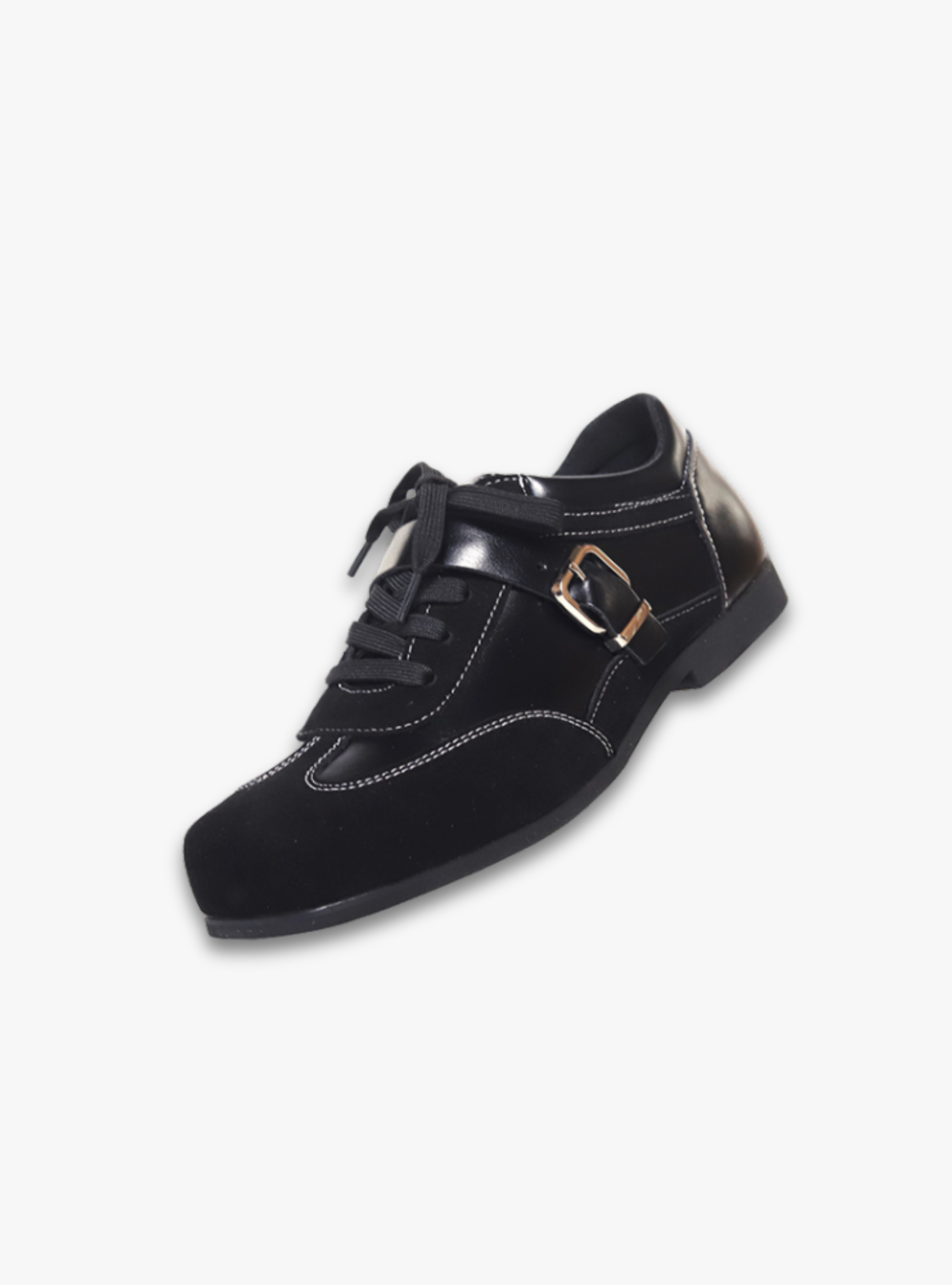 SHENLV STUDIO Retro Casual Shoes Thin Sole Square Head Small Leather Shoes