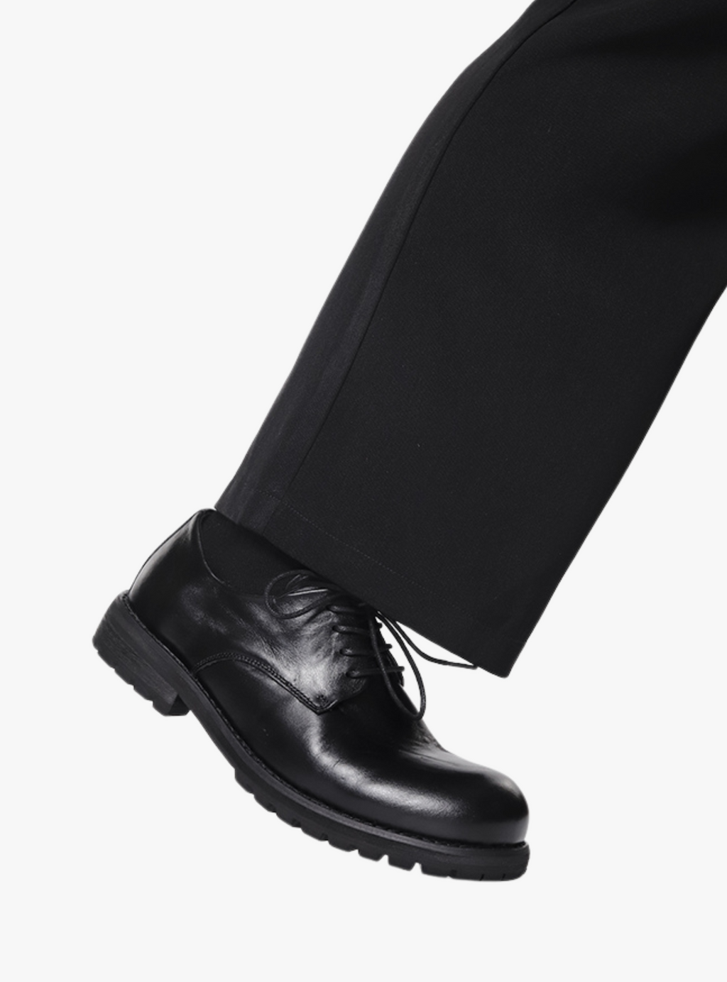 SHENLV STUDIO Washed Horse Leather Big Head Derby Shoes